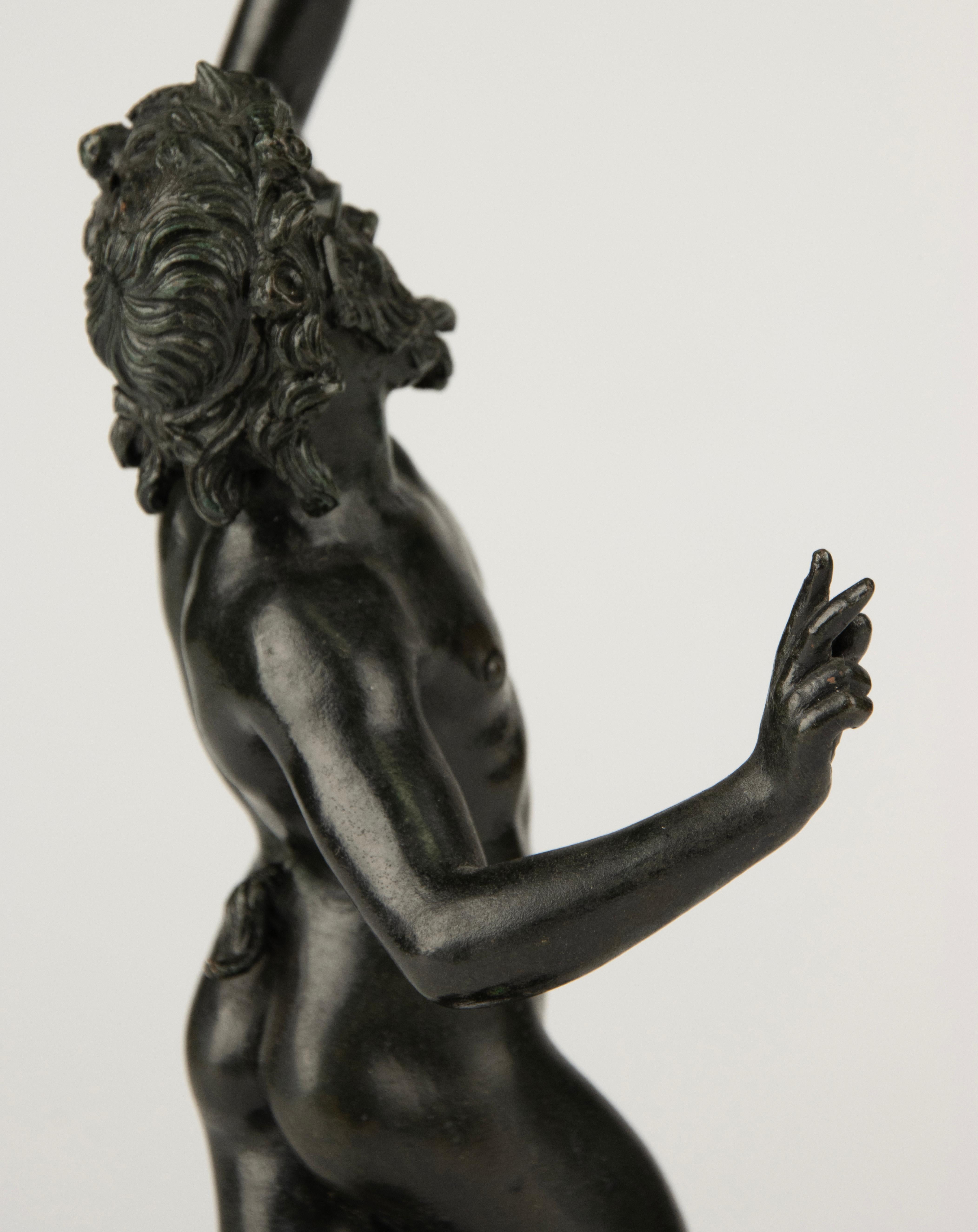 Late 19th Century Bronze Sculpture - The Dancing Faun of Pompeii 2