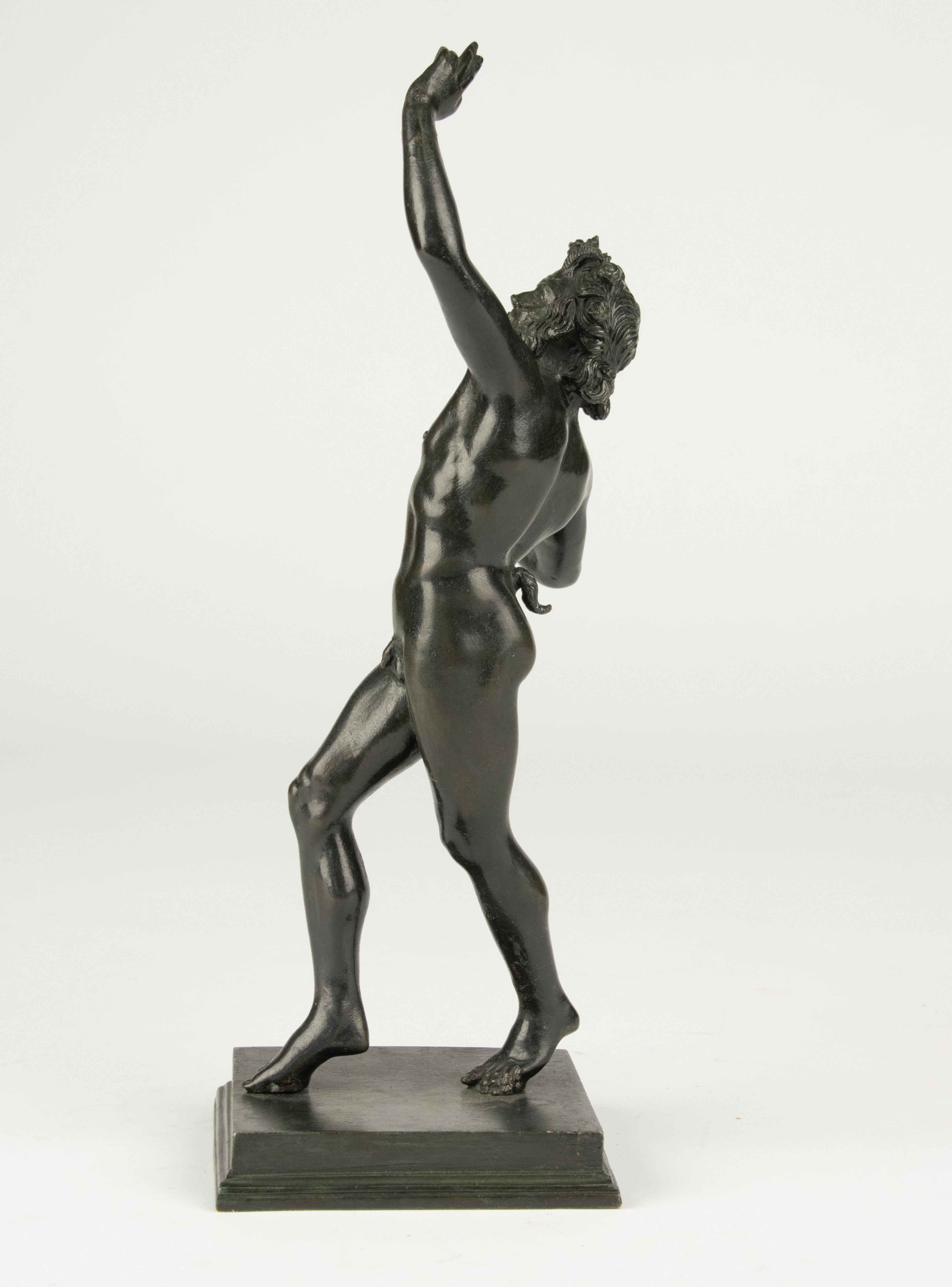 Late 19th Century Bronze Sculpture - The Dancing Faun of Pompeii 3