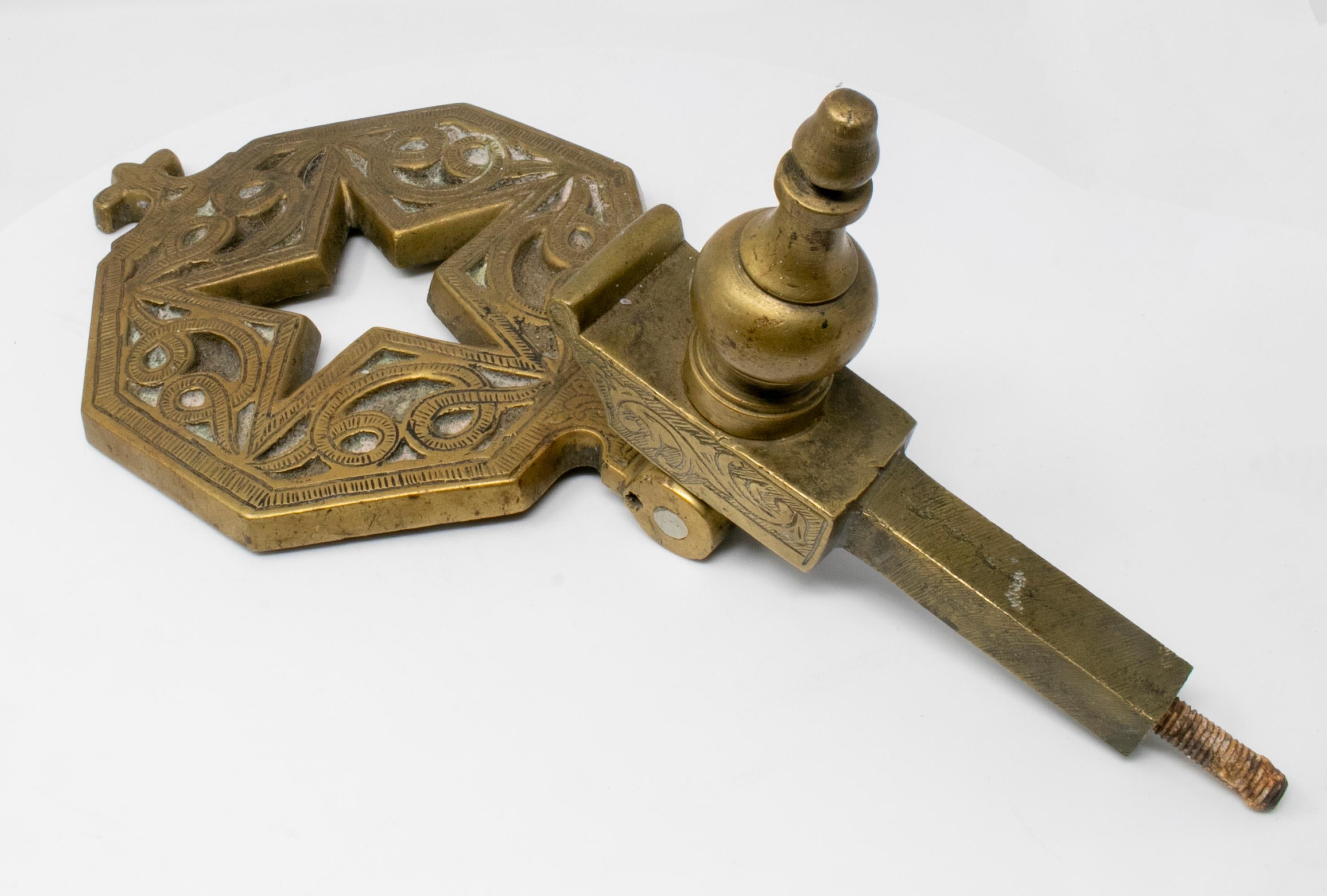 Late 19th Century Bronze Star Shaped Door Knock 2