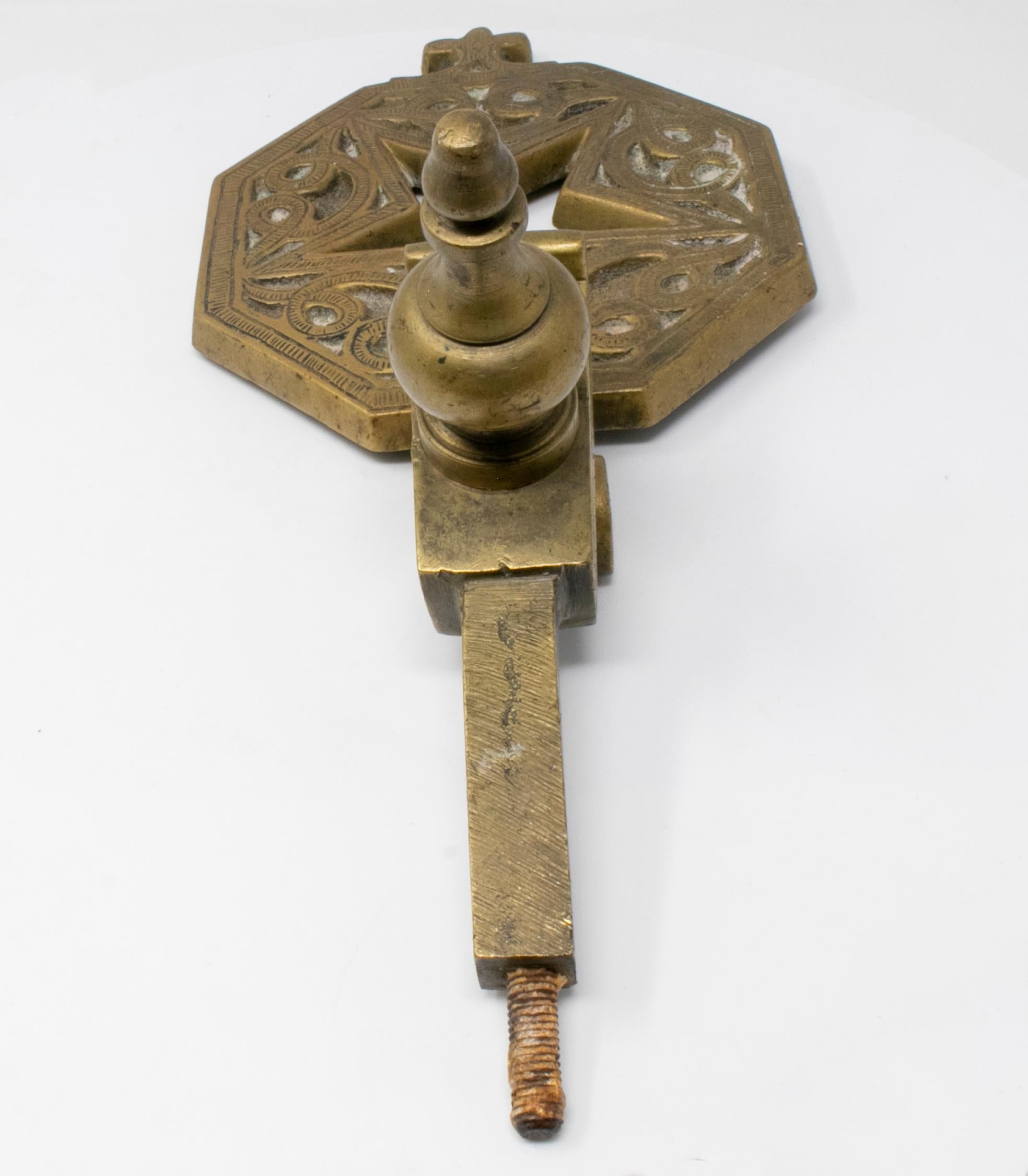 Late 19th Century Bronze Star Shaped Door Knock 3