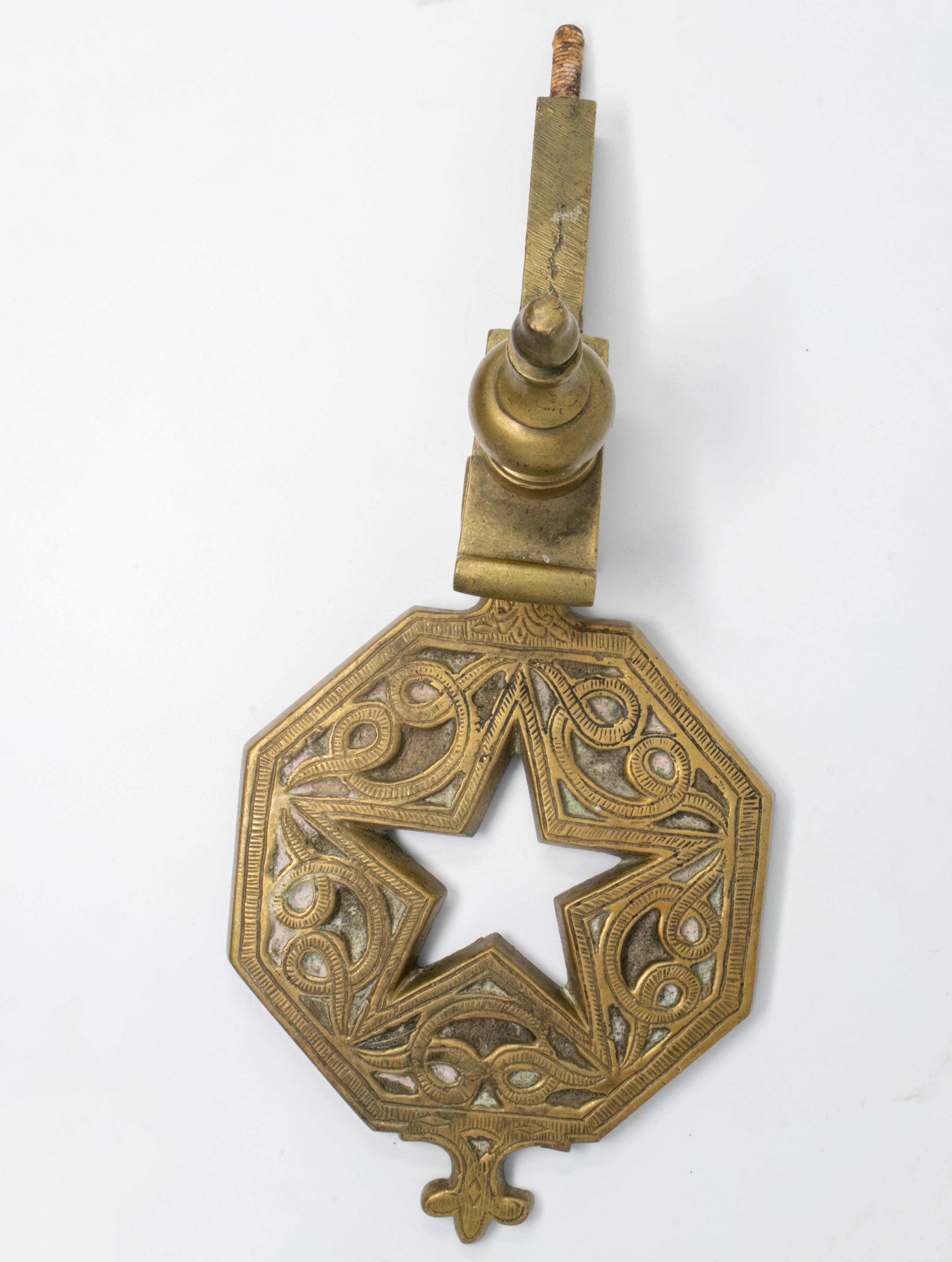 Late 19th Century Bronze Star Shaped Door Knock 5