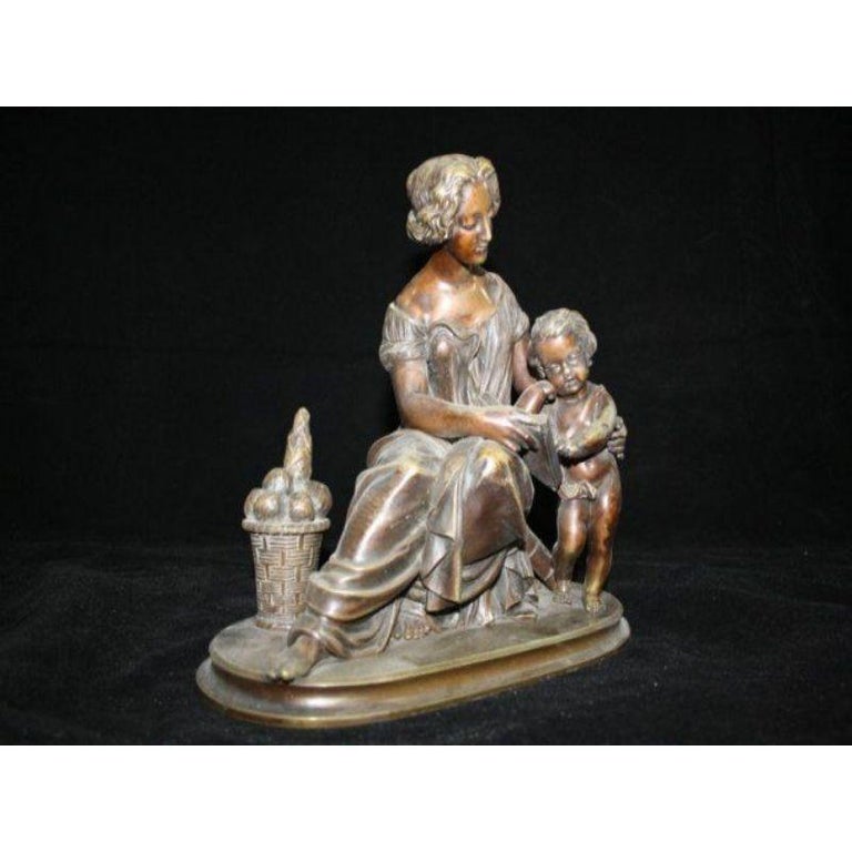 Late 19th Century Bronze Statue of Aiselin For Sale 1