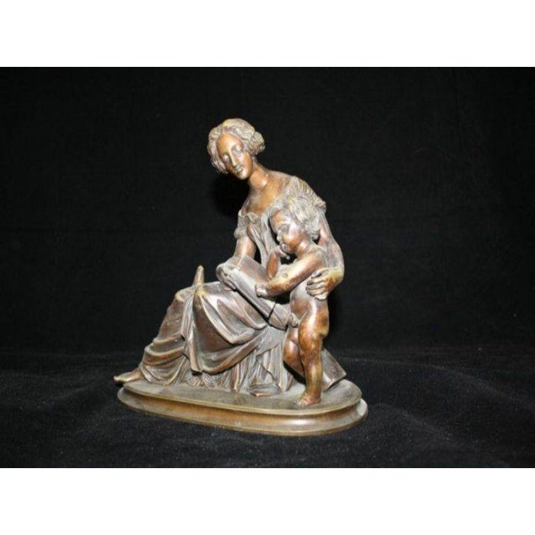 Late 19th Century Bronze Statue of Aiselin For Sale 2
