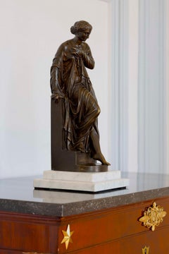 Statua di bronzo della fine del XIX secolo, Suzanne di Eugene-Antoine Aizelin