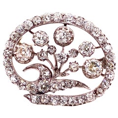Late 19th Century Brooch with Old Cut Diamonds Late 19th Century Brooch with Old Cut Diamonds