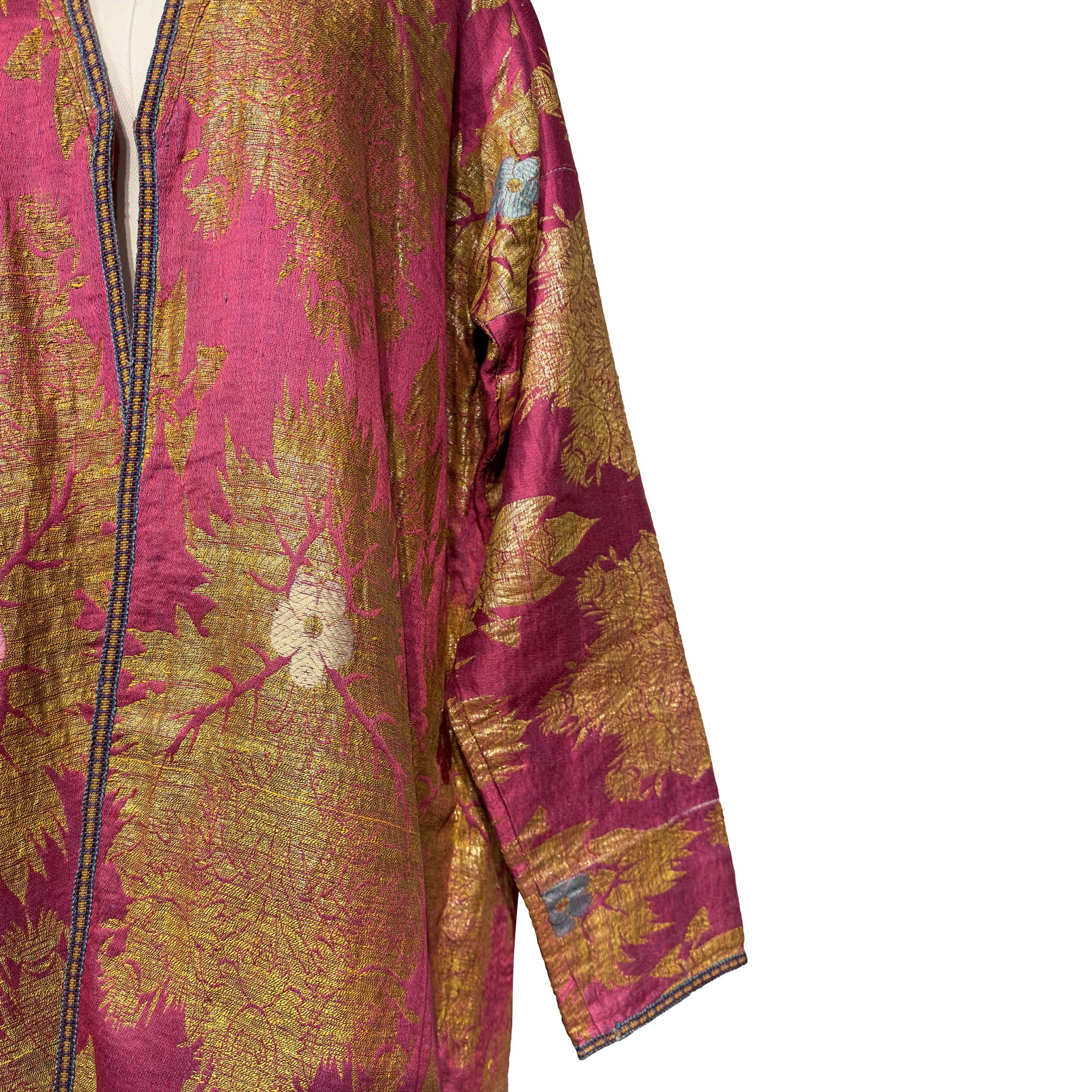 Coton Robe de brocart en soie de Boukharan de la fin du 19e siècle en vente