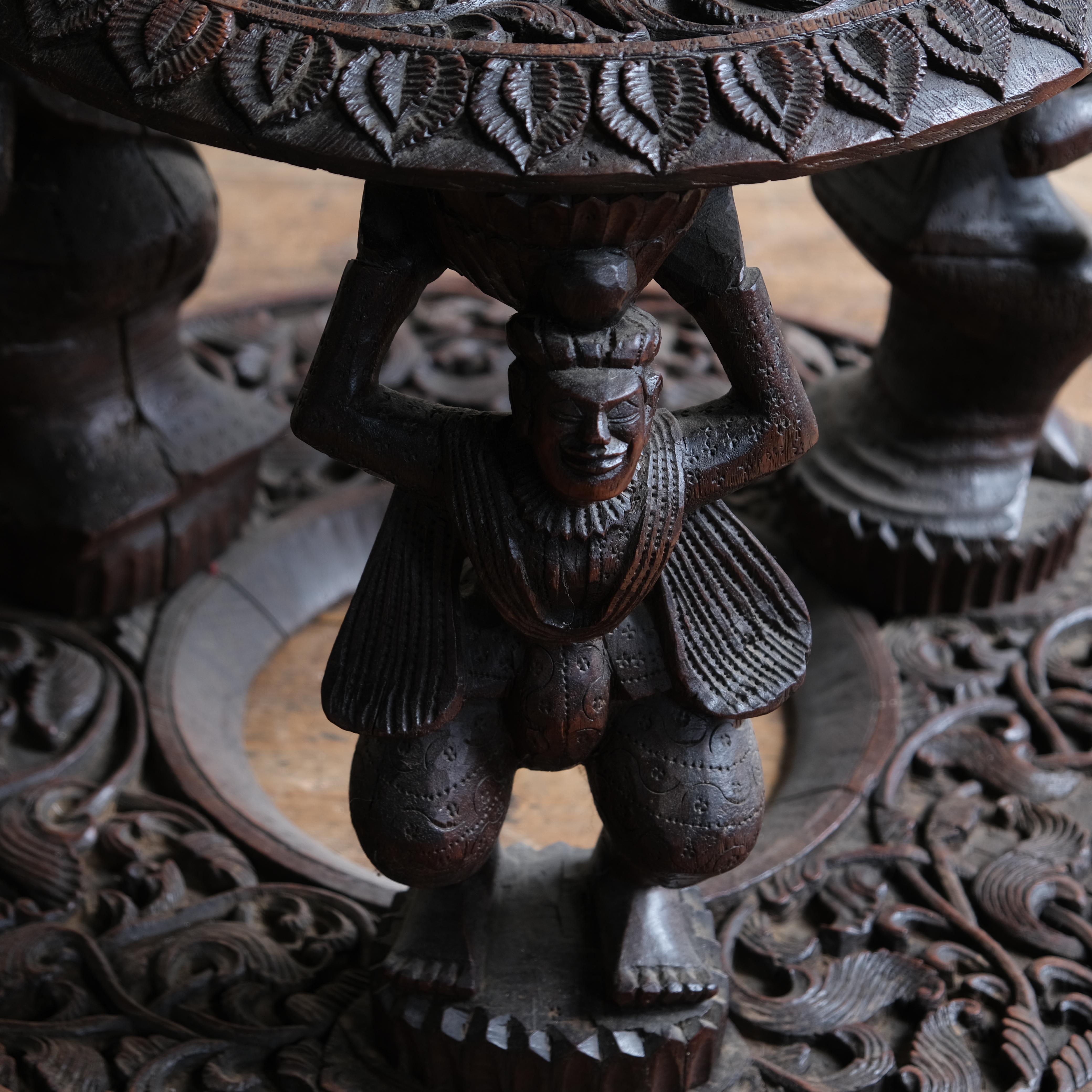Late 19th Century Burmese Two Tier Side Table For Sale 8