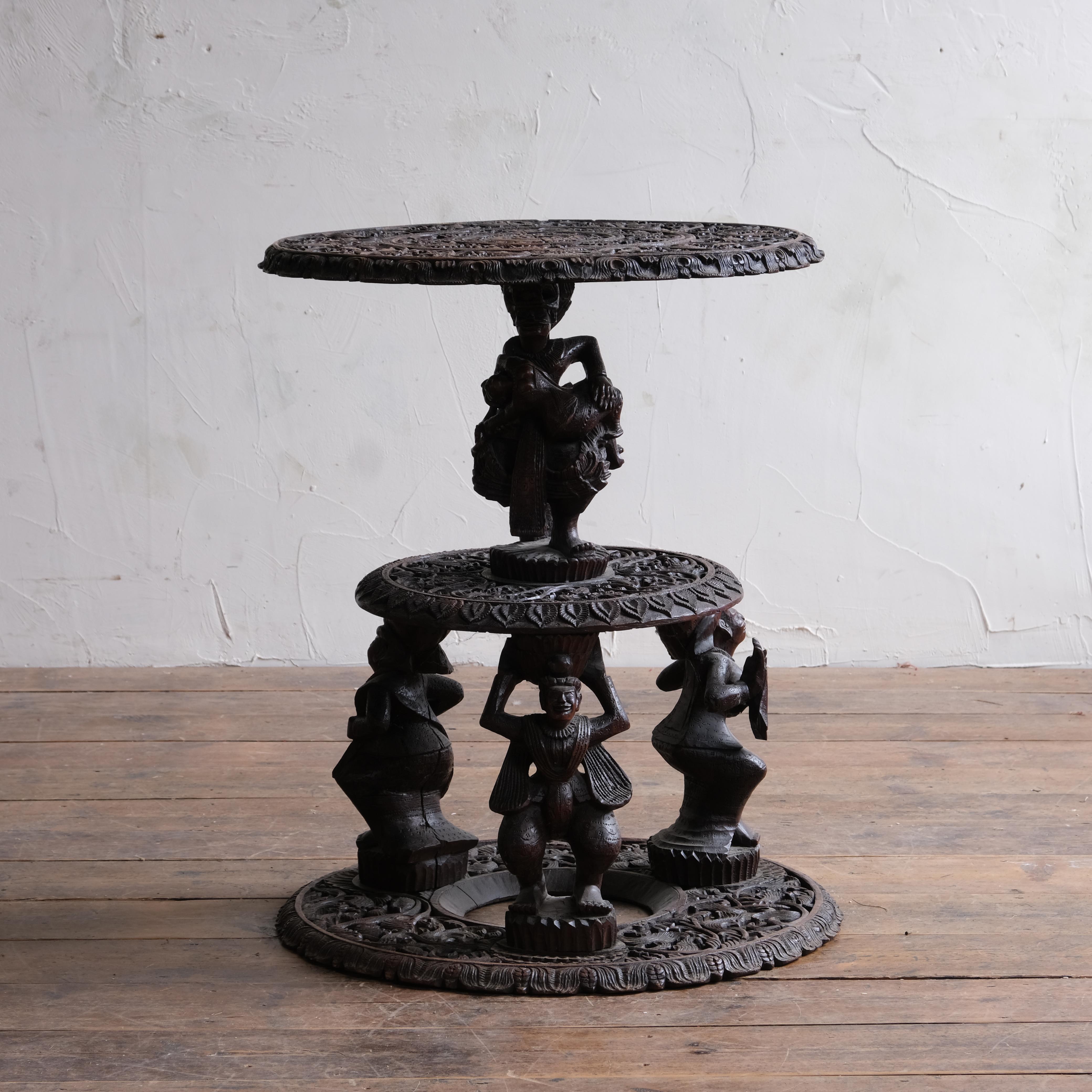 Late 19th Century Burmese Two Tier Side Table For Sale 9