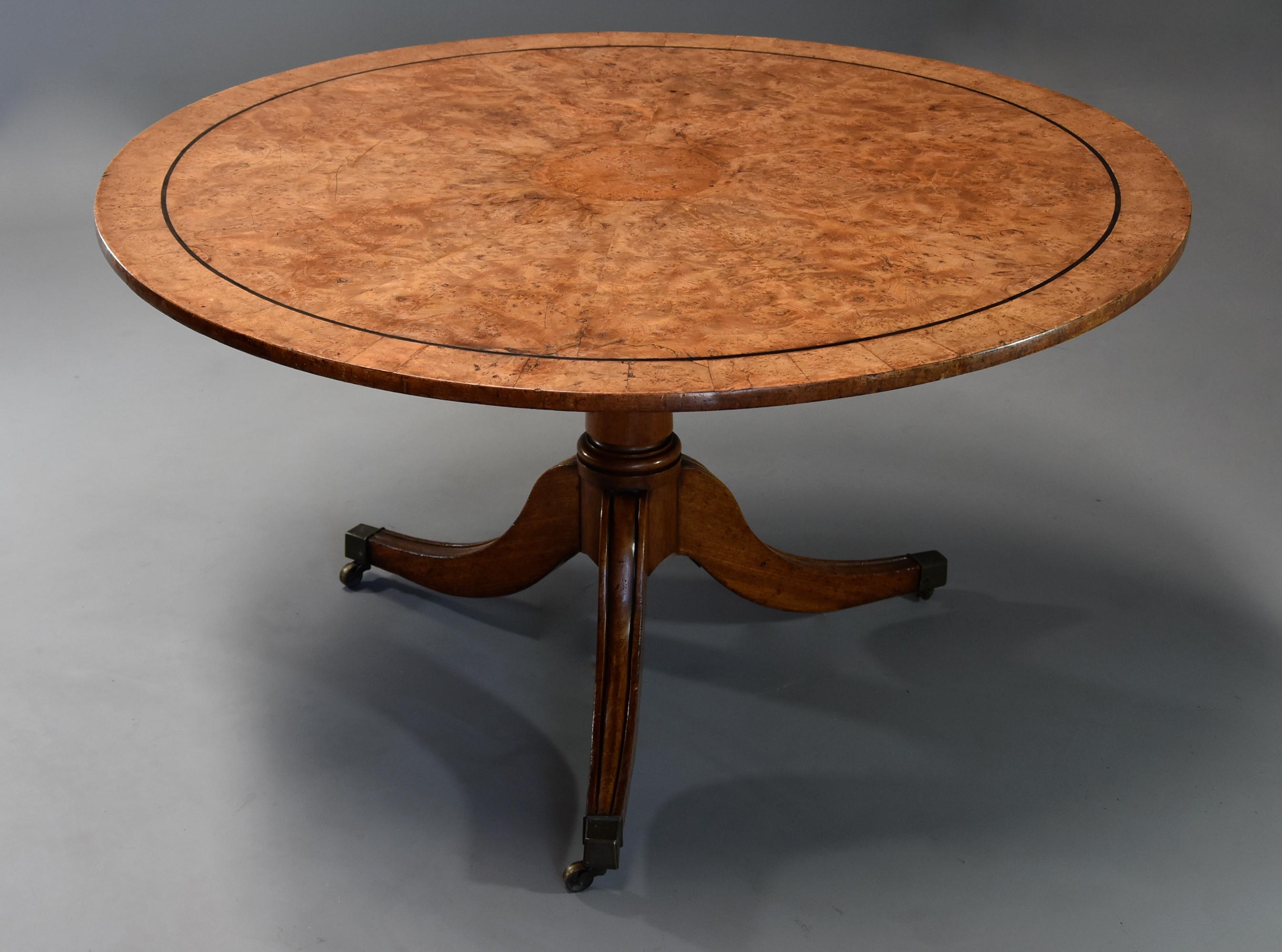 Late 19th Century Burr Elm Breakfast Table In Good Condition In Suffolk, GB