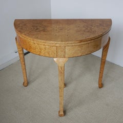 Late 19th Century Burr Walnut Card Table