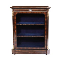 Antique Late 19th Century Calamander Wood Glazed Cabinet