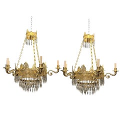 Late 19th Century Caldwell Bronze Chandelier