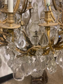 Late 19th Century Crystal and Gilt Bronze Large Chandelier