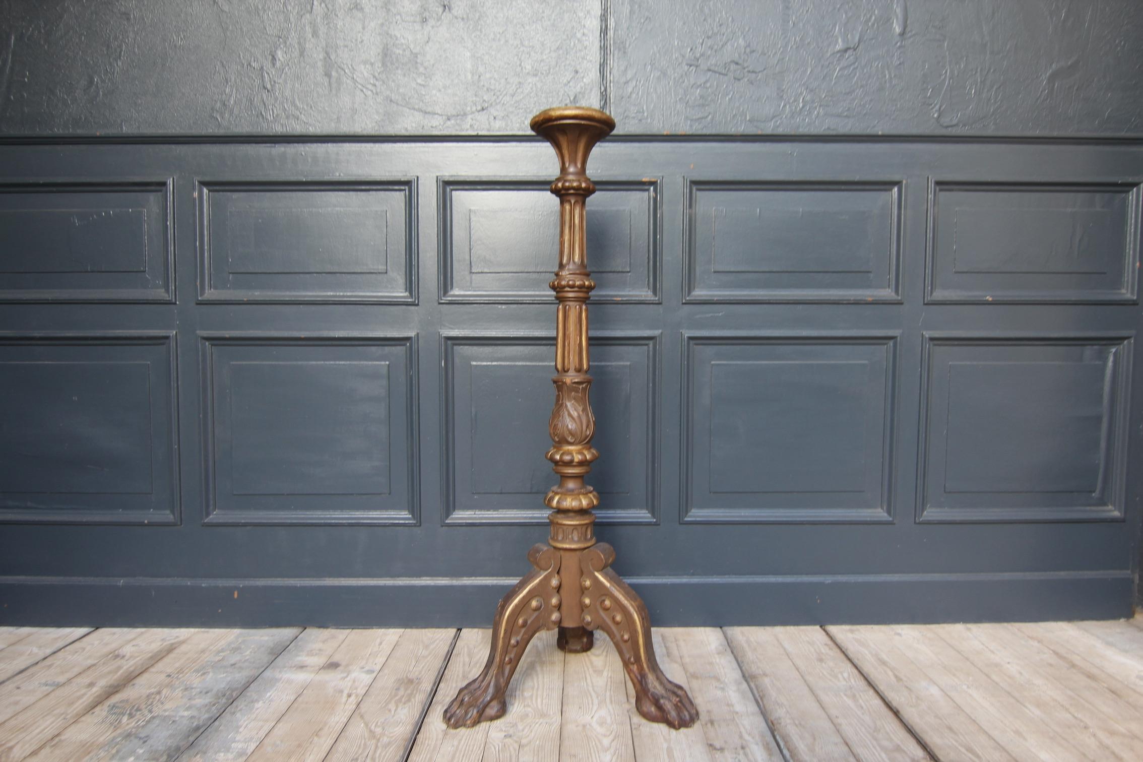 Polychromed Late 19th Century Candlestick For Sale