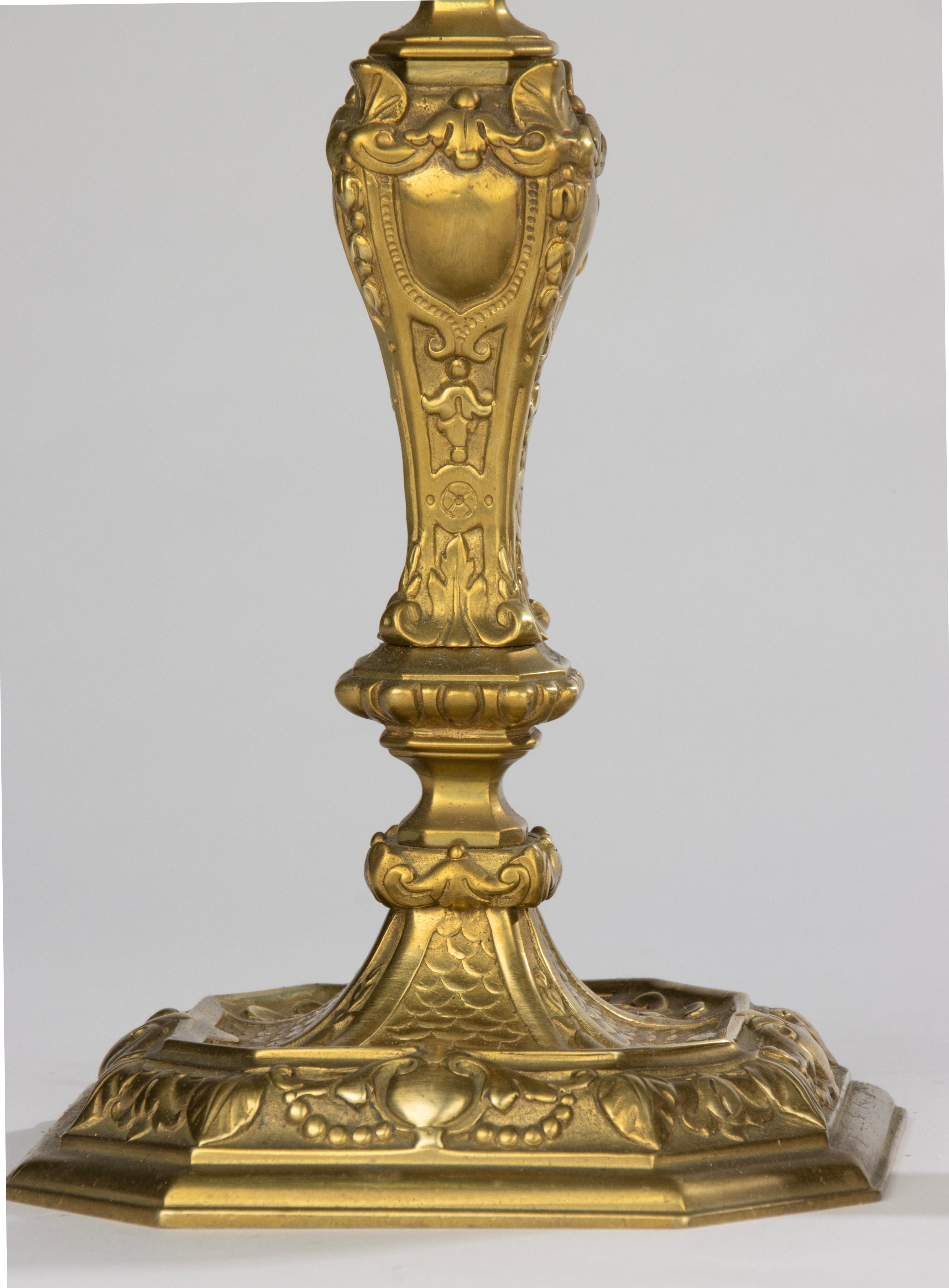 Candelieri della fine del XIX secolo - Bronzo dorato - Stile Regency in vendita 4