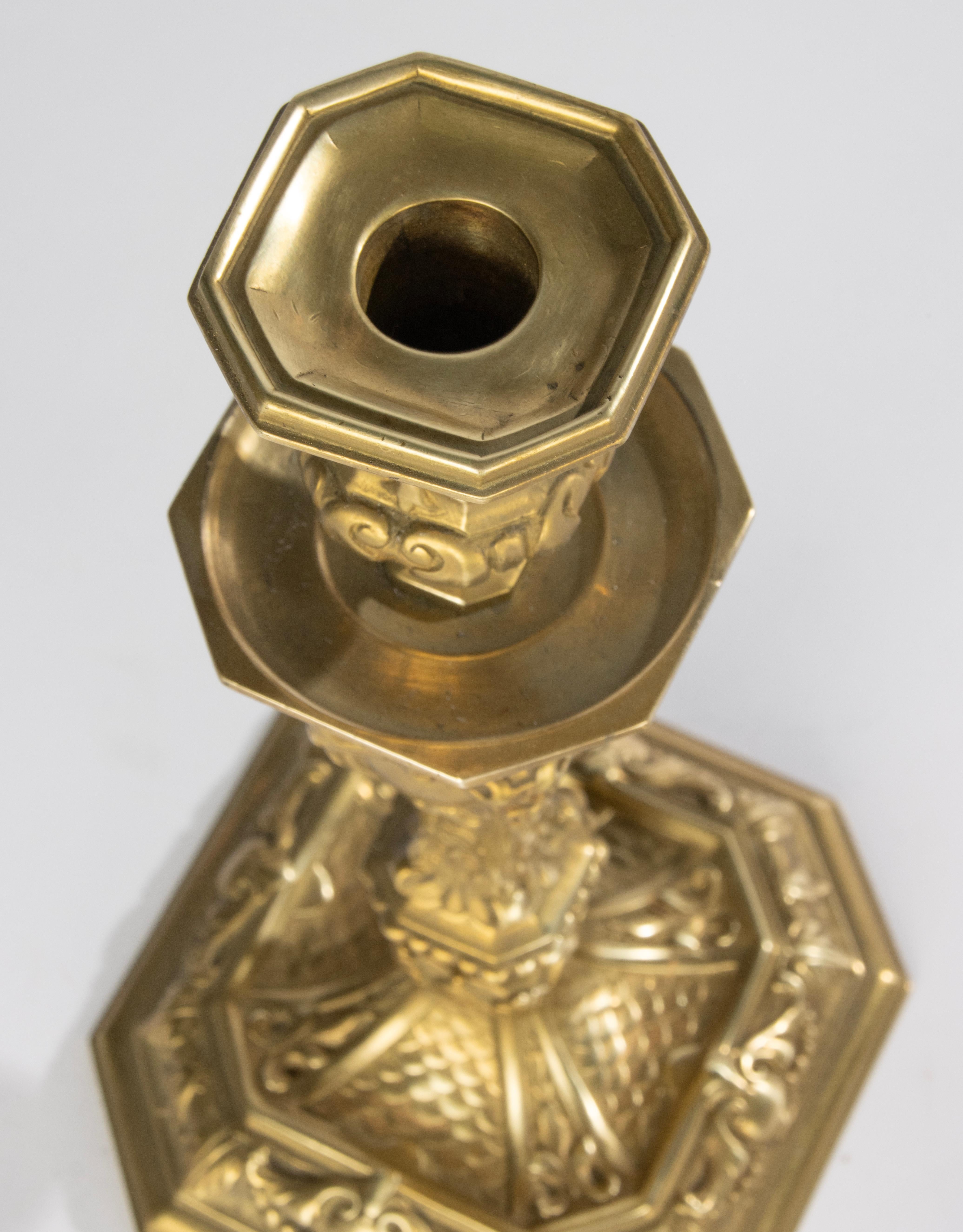 Candelieri della fine del XIX secolo - Bronzo dorato - Stile Regency in vendita 5