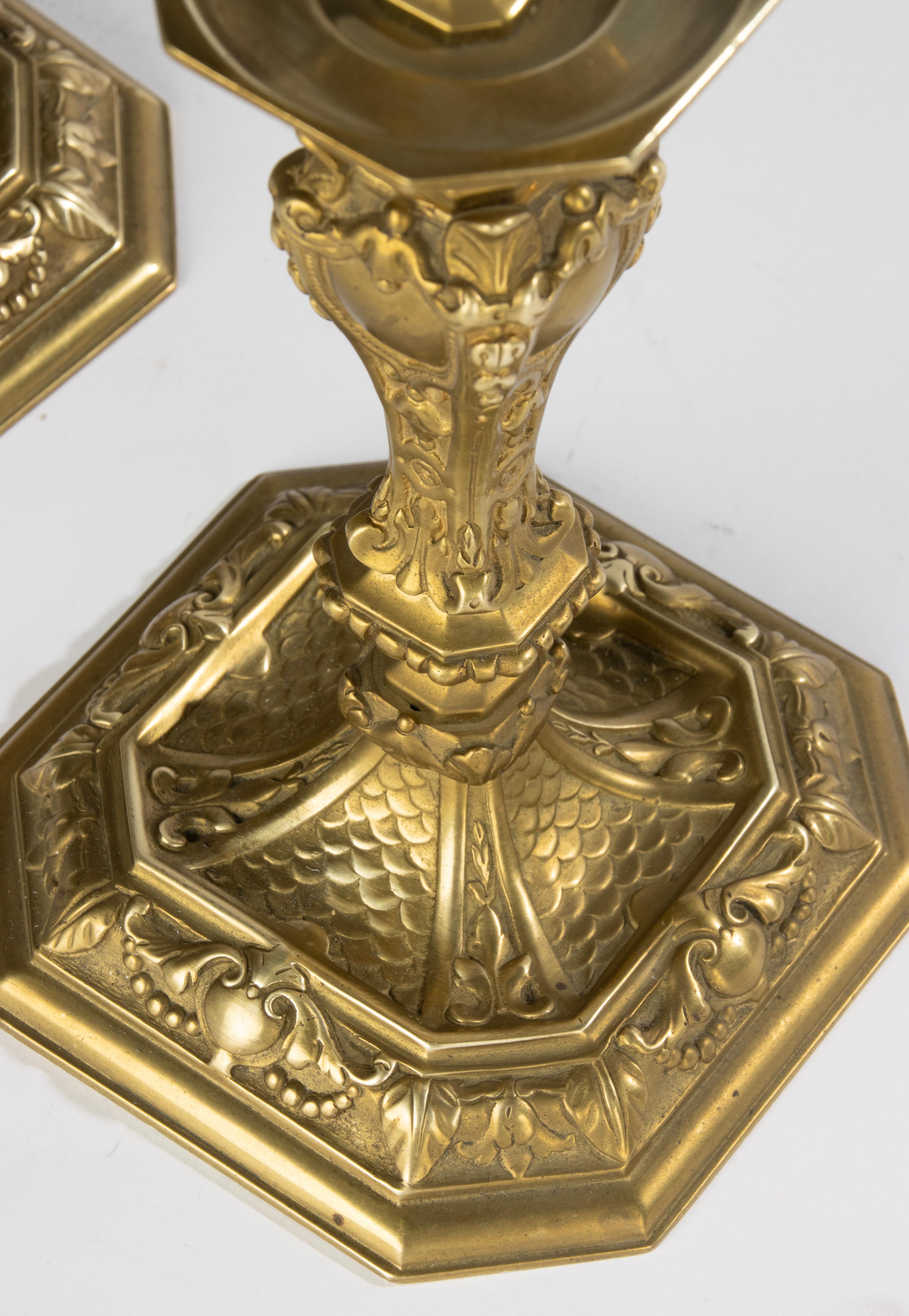 Candelieri della fine del XIX secolo - Bronzo dorato - Stile Regency in vendita 11