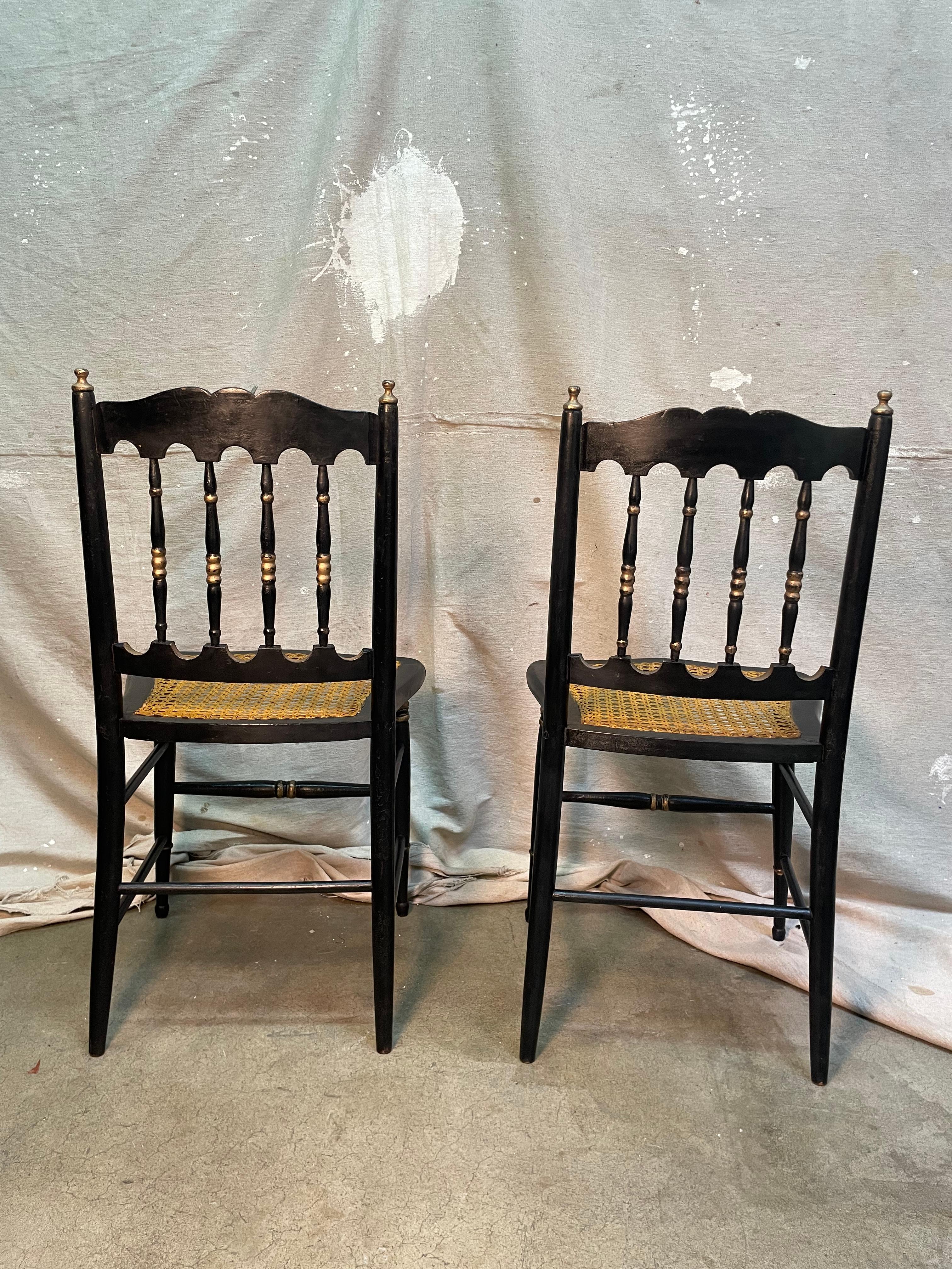 Late 19th Century Caned Chairs For Sale 1
