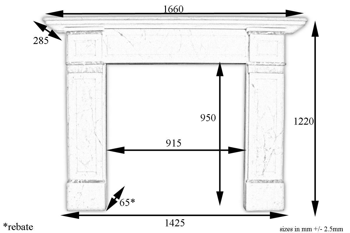 Late 19th Century Carrara Marble Fireplace Surround 5