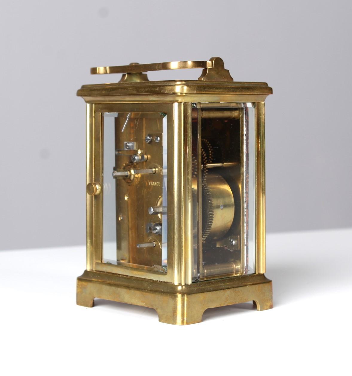 Late 19th Century Carriage Clock, Pendulette de Voyage, sig. Strasbourg, France 5