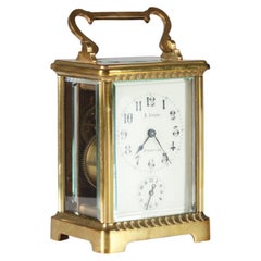 Late 19th Century Carriage Clock, Pendulette de Voyage, sig. Strasbourg, France