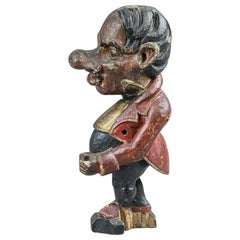 Late 19th Century Carved and Painted Wood Jeu de Massacre Fairground Figure