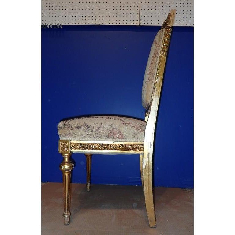 Hand-Carved Late 19th Century Carved Giltwood Side Chair