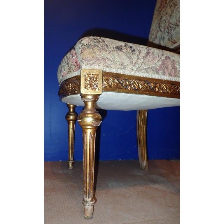 Late 19th Century Carved Giltwood Side Chair In Good Condition In Norwood, NJ