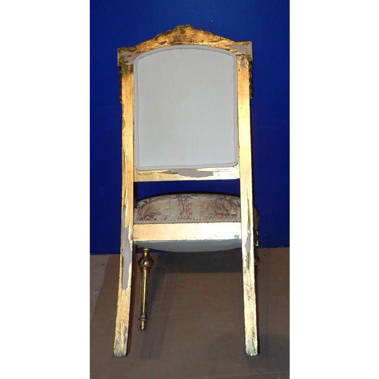 Late 19th Century Carved Giltwood Side Chair 1