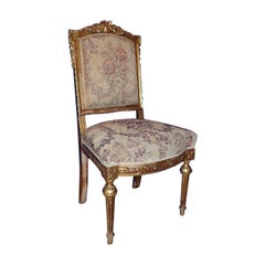 Late 19th Century Carved Giltwood Side Chair