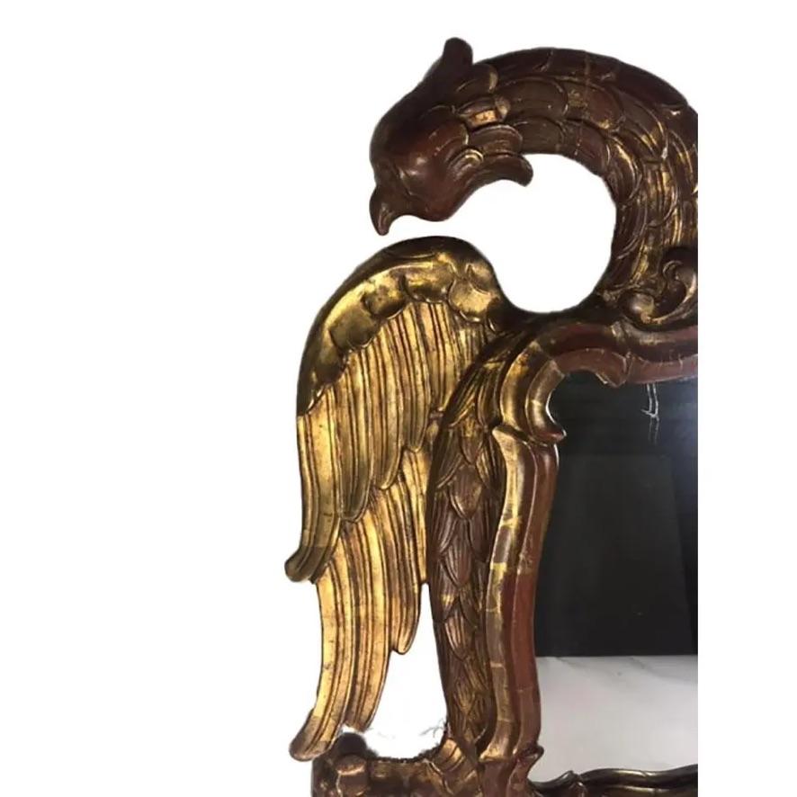 Hungarian Late 19th Century Carved Giltwood Two-headed-eagle Wall Mirror For Sale