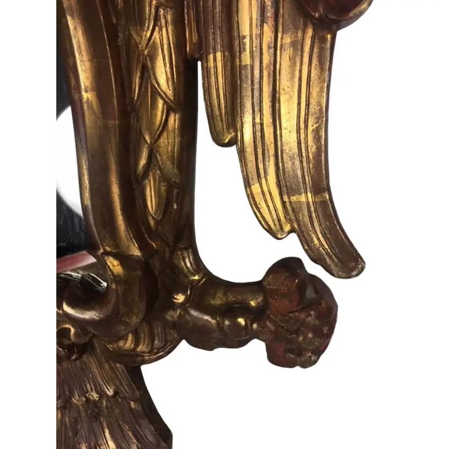 Late 19th Century Carved Giltwood Two-headed-eagle Wall Mirror For Sale 1