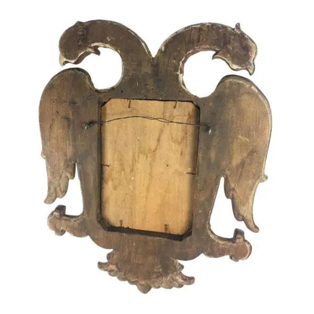 Late 19th Century Carved Giltwood Two-headed-eagle Wall Mirror For Sale 3