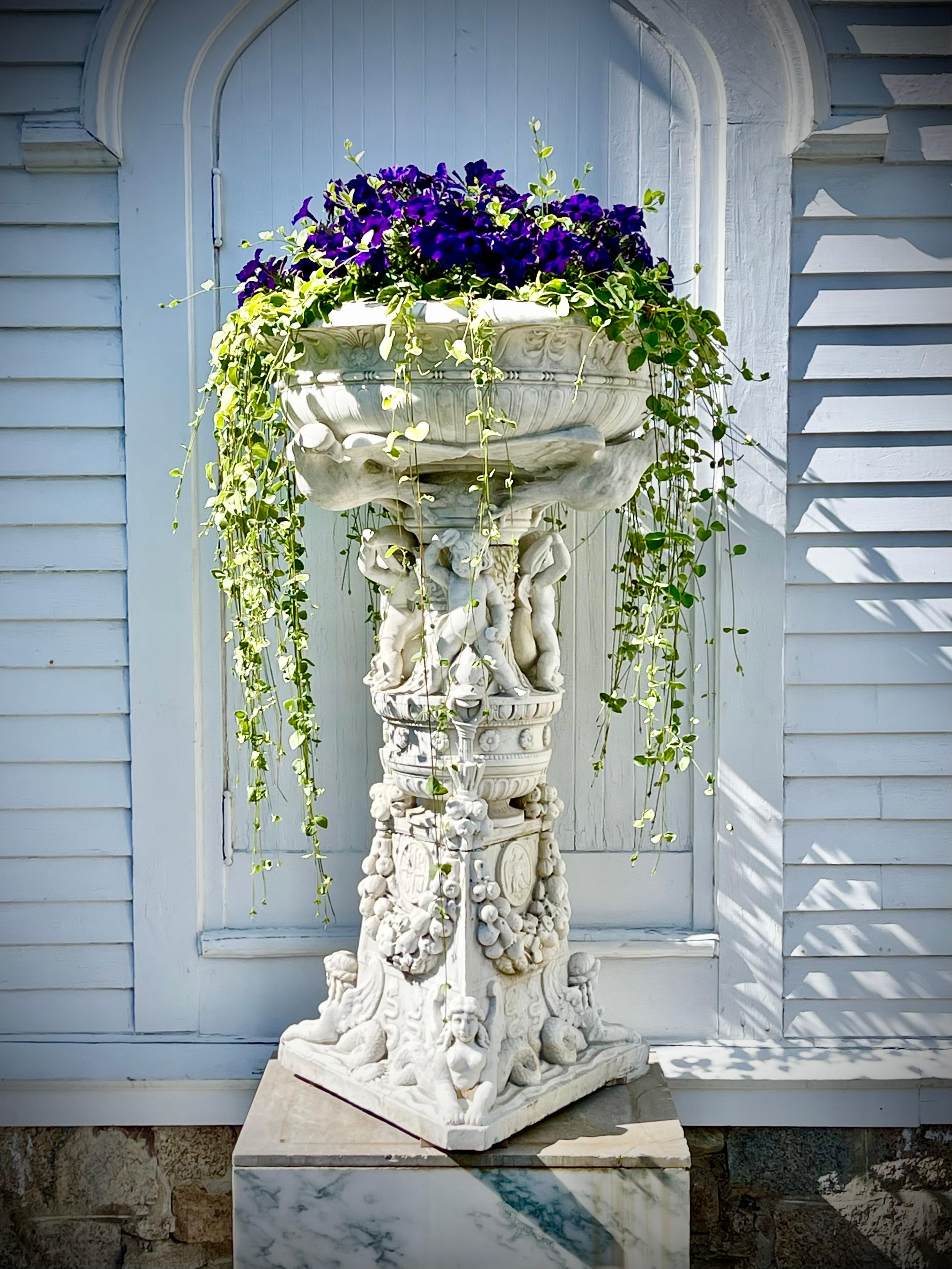 Late 19th Century Carved Marble Fountain by Edward F. Caldwell & Co. 5