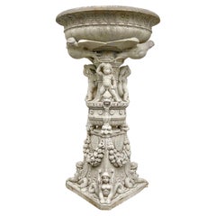 Late 19th Century Carved Marble Fountain in the Style of Piranesi