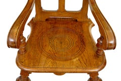 Late 19th Century carved oak arts and crafts armchair