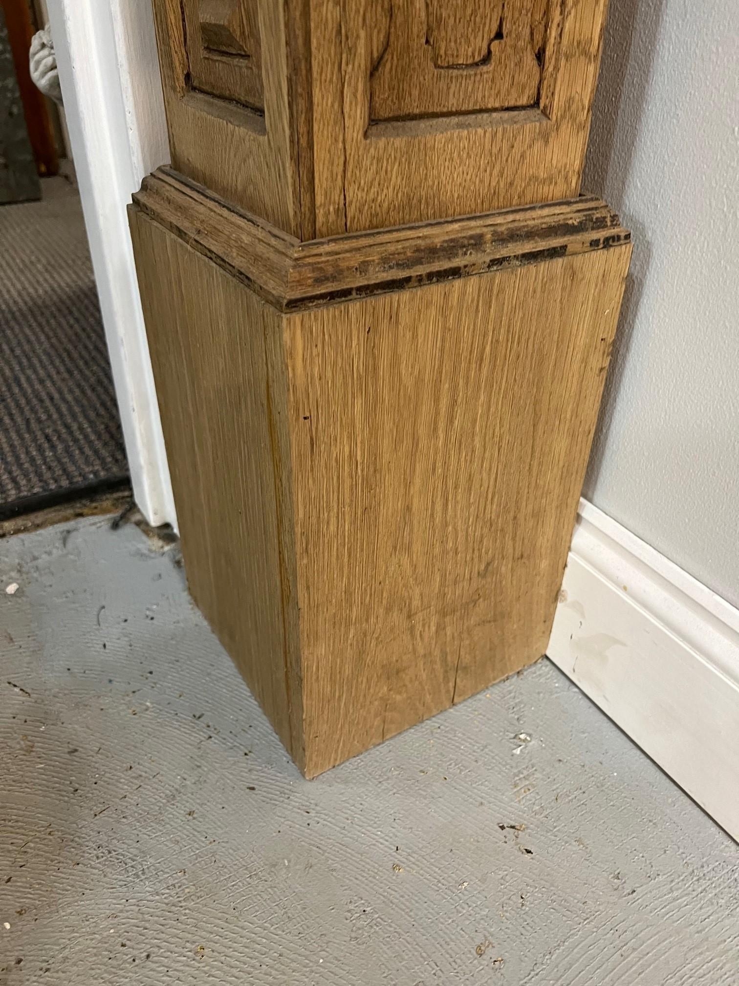 Late 19th Century Carved Oak Newel Post 2