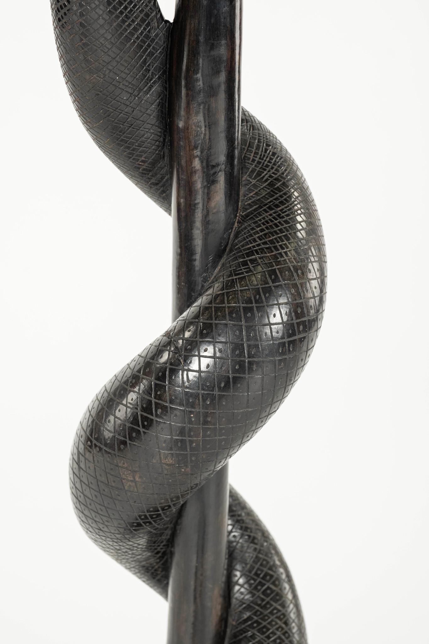 Wood Late 19th Century Carved Snake Serpent Pedestal Table
