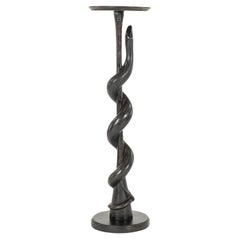 Late 19th Century Carved Snake Serpent Pedestal Table