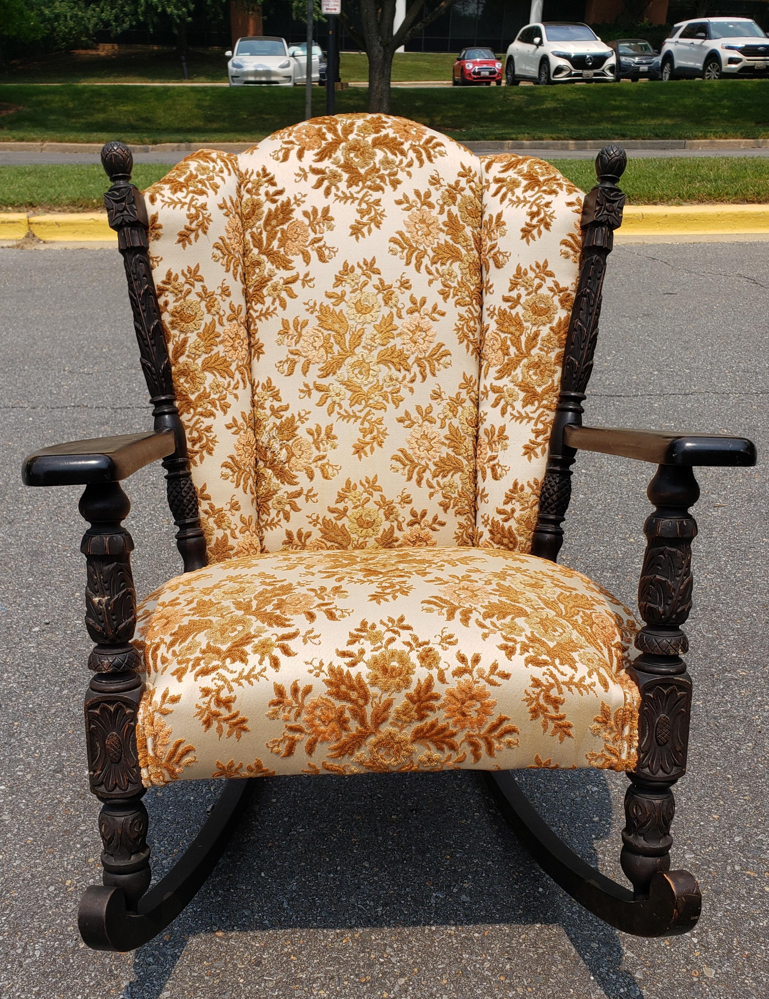antique upholstered rocking chair styles