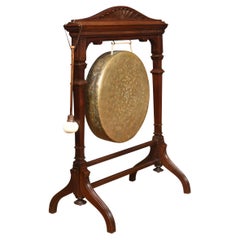 Late 19th Century Carved Walnut Framed Dinner Gong