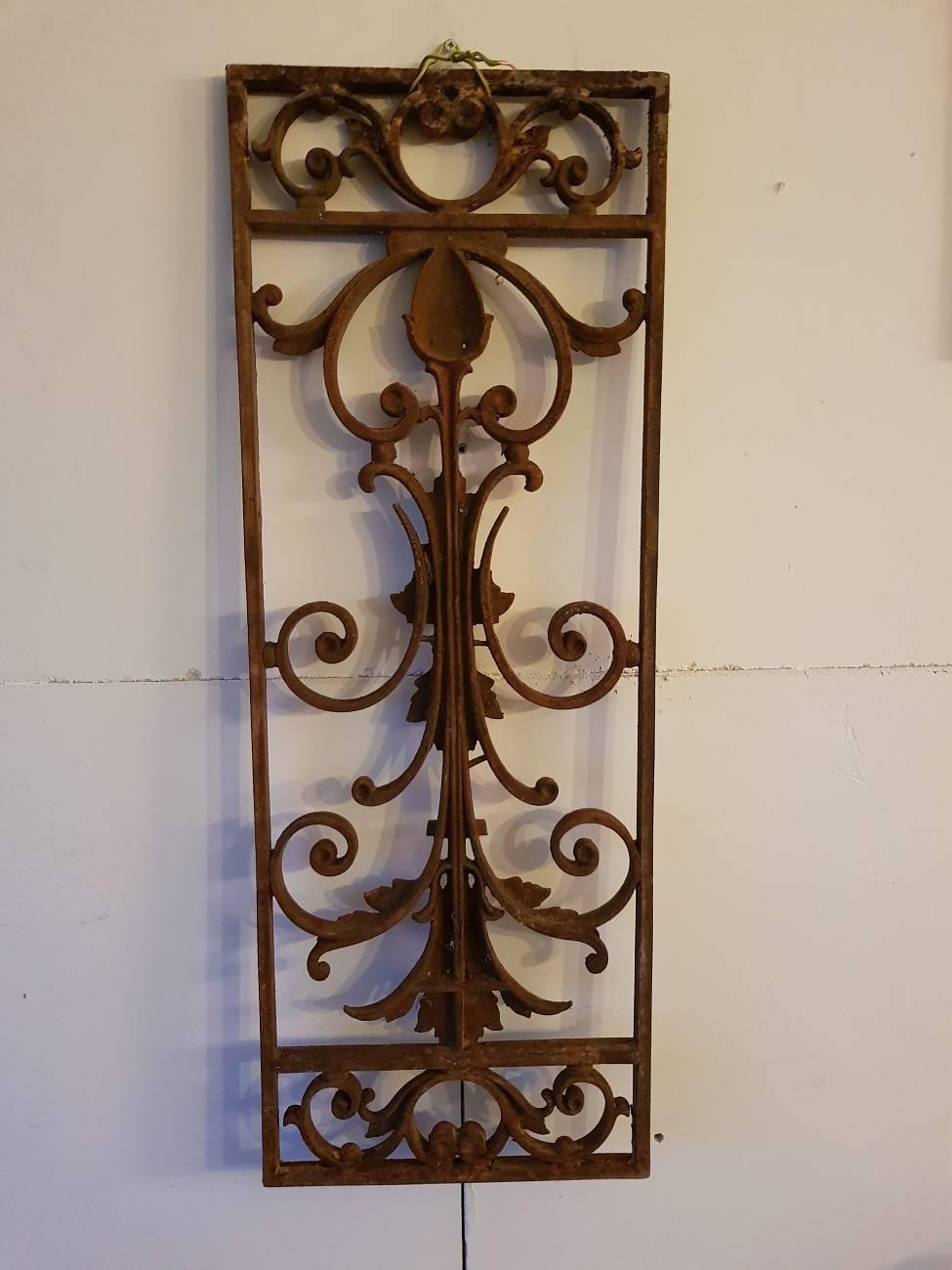 Late 19th Century Cast Iron French Door Guard 2