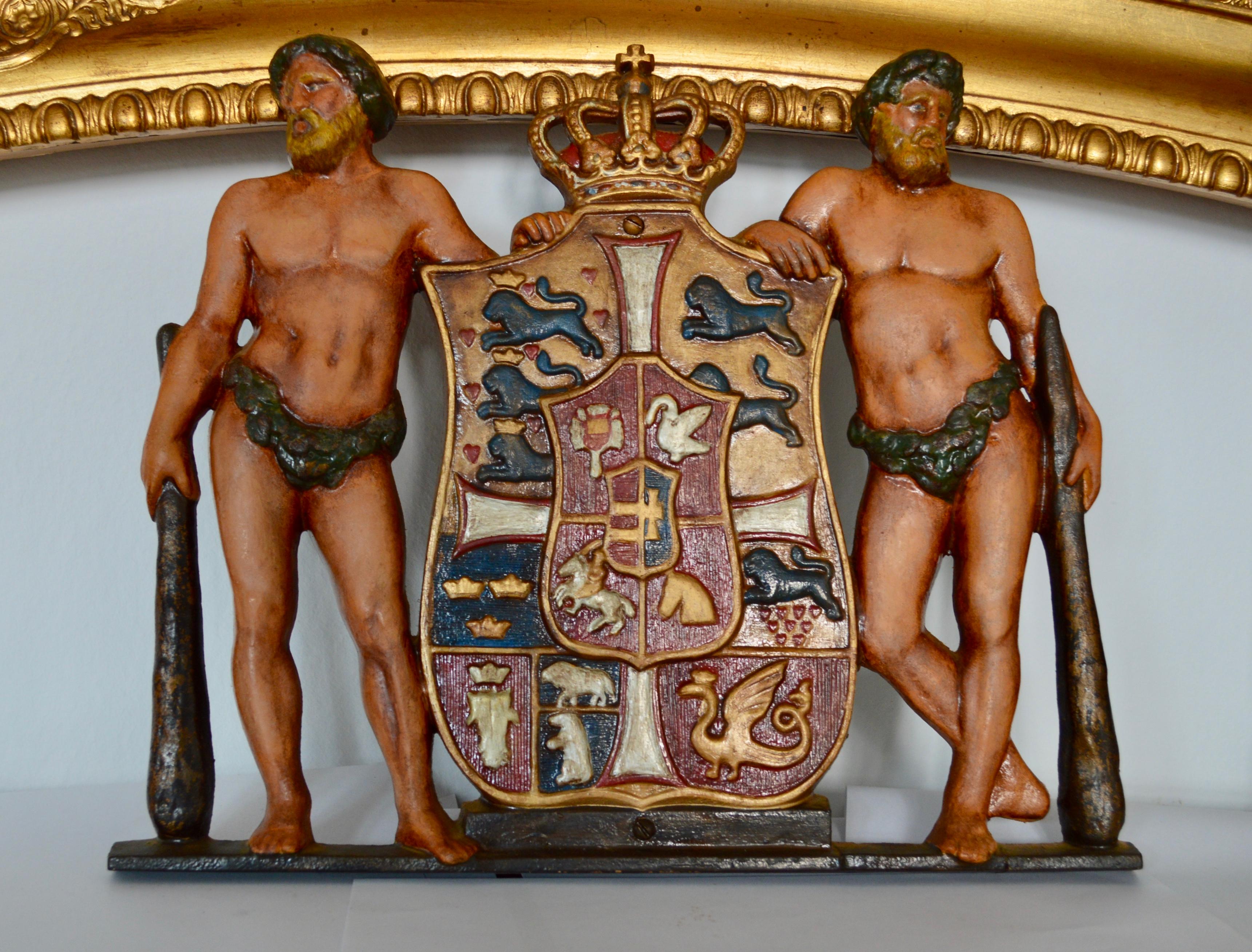 Cast Iron Sculpture Of The Royal Coat of Arms of Denmark 3