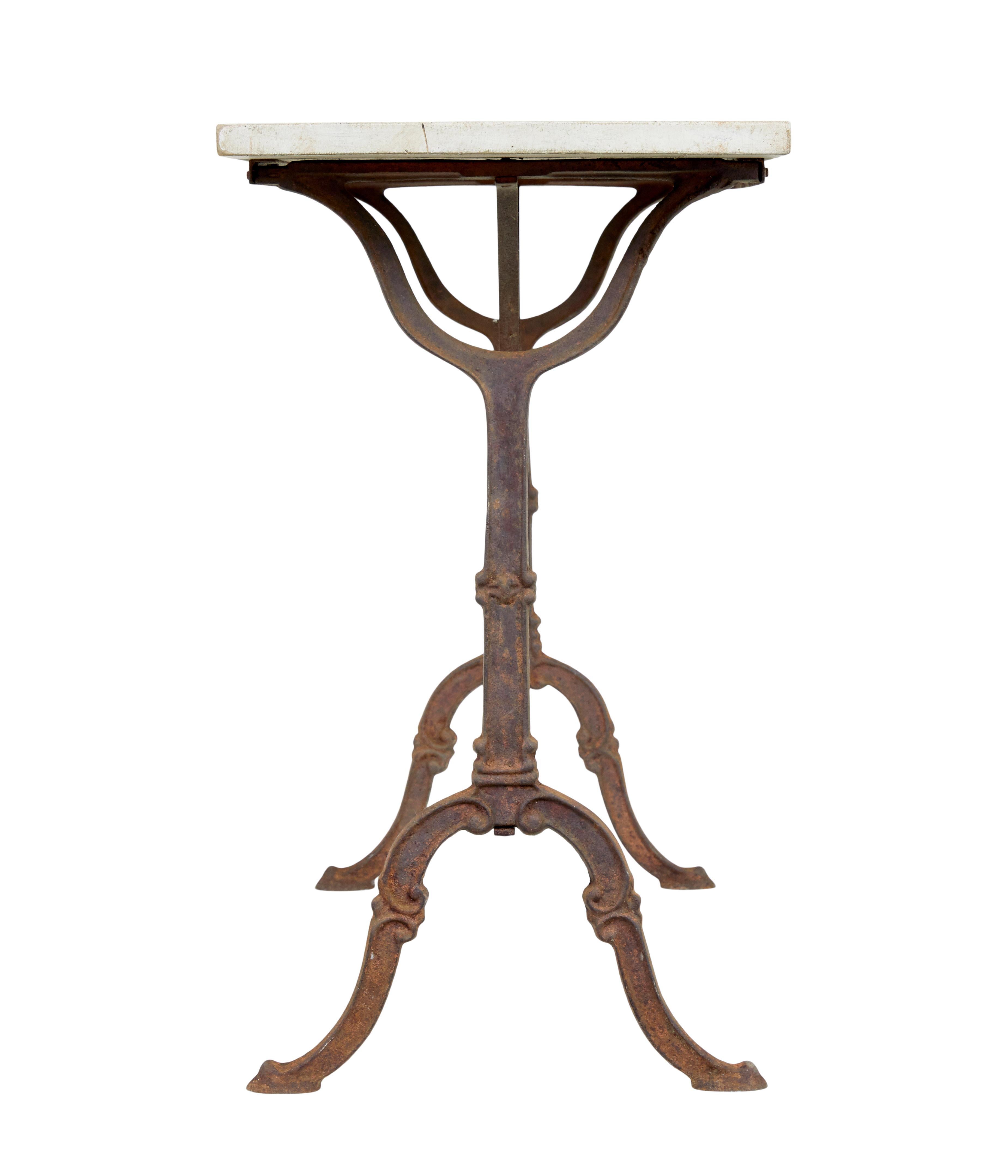 Late 19th Century cast iron side table In Good Condition For Sale In Debenham, Suffolk