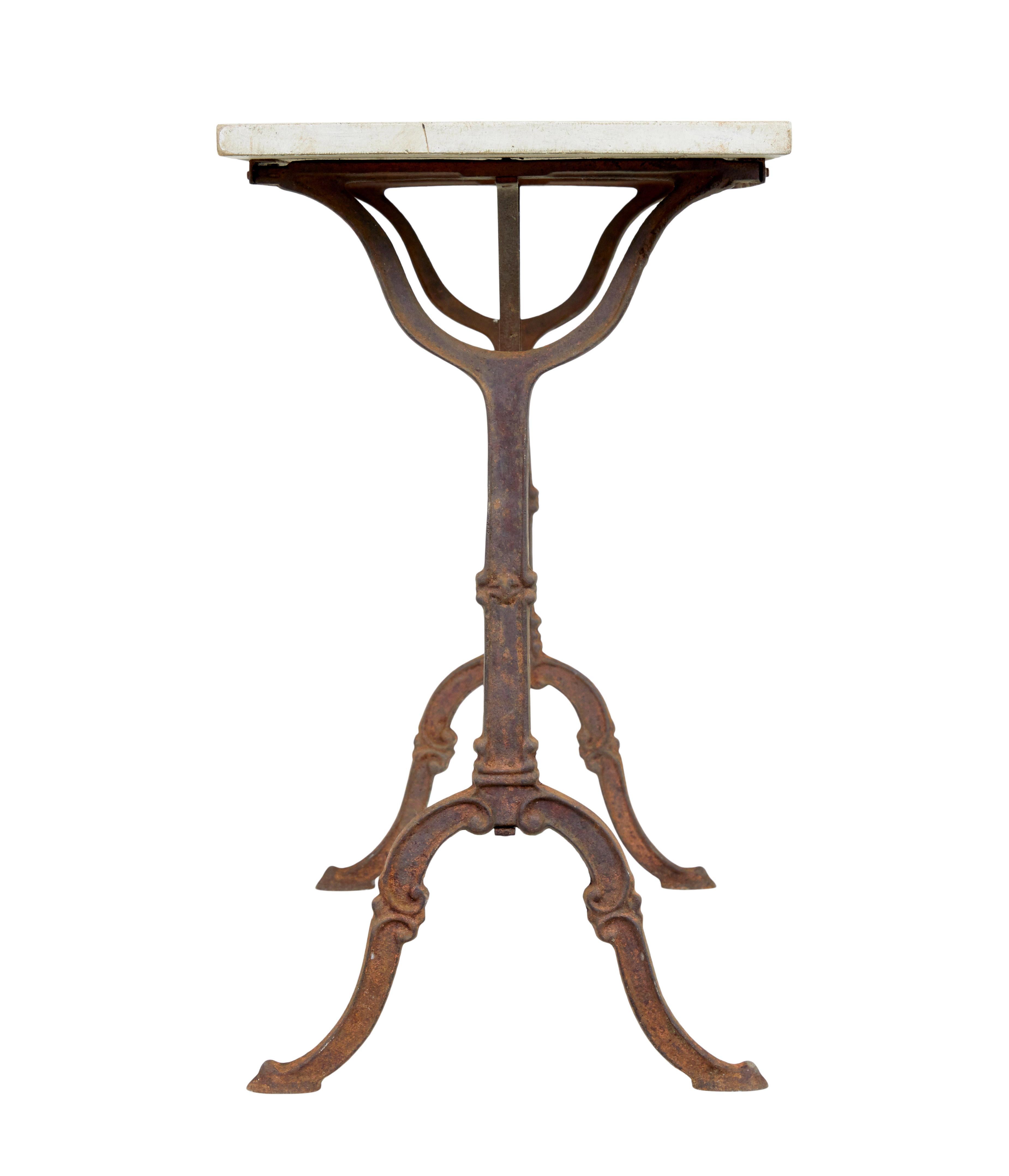 Late 19th century cast iron side table In Good Condition In Debenham, Suffolk