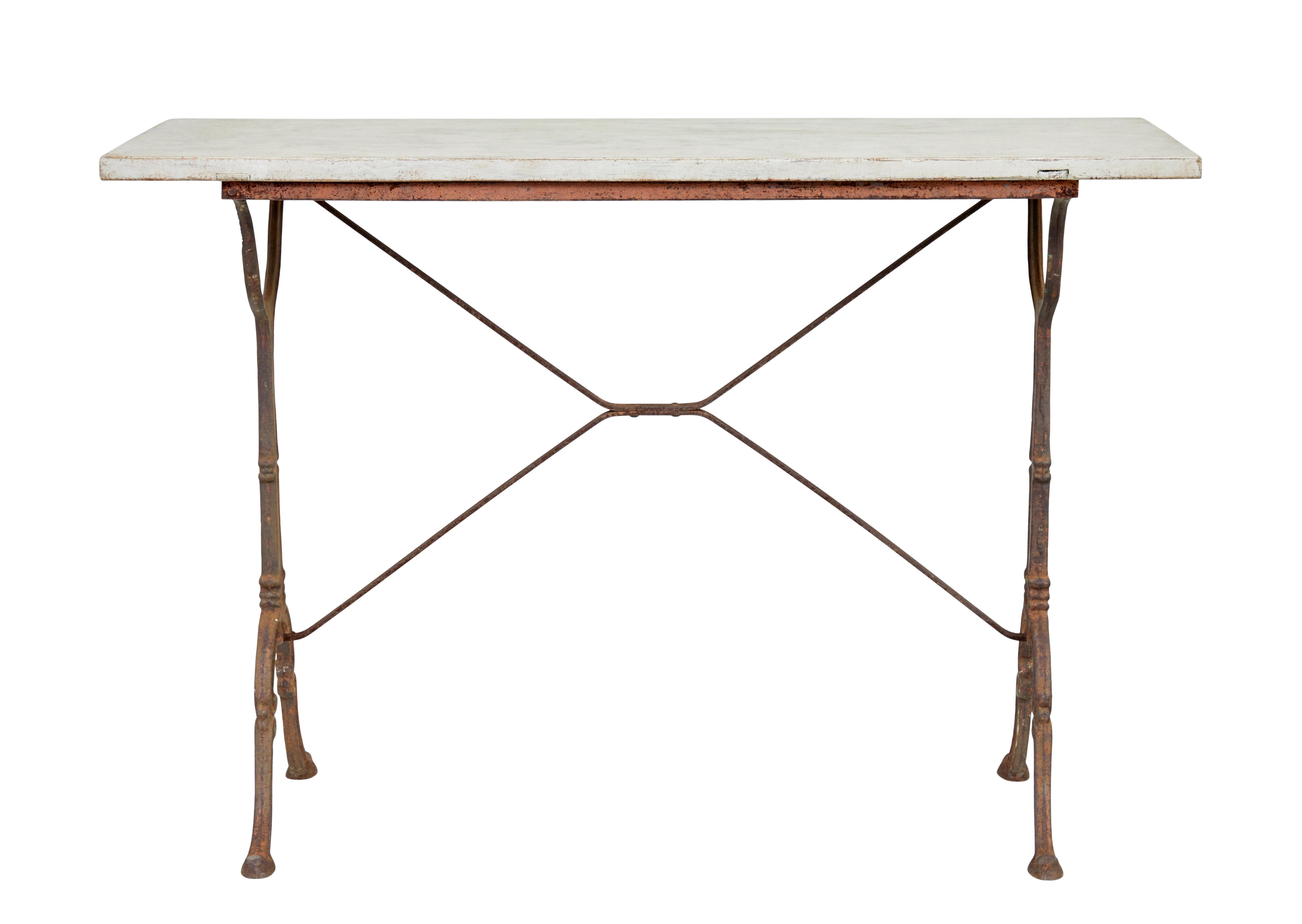 Iron Late 19th Century cast iron side table For Sale