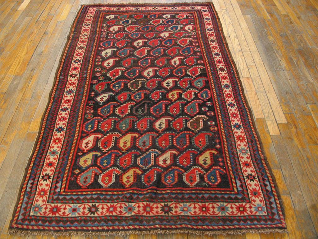 Late 19th Century Caucasian Karabagh Paisley Carpet 
3'10