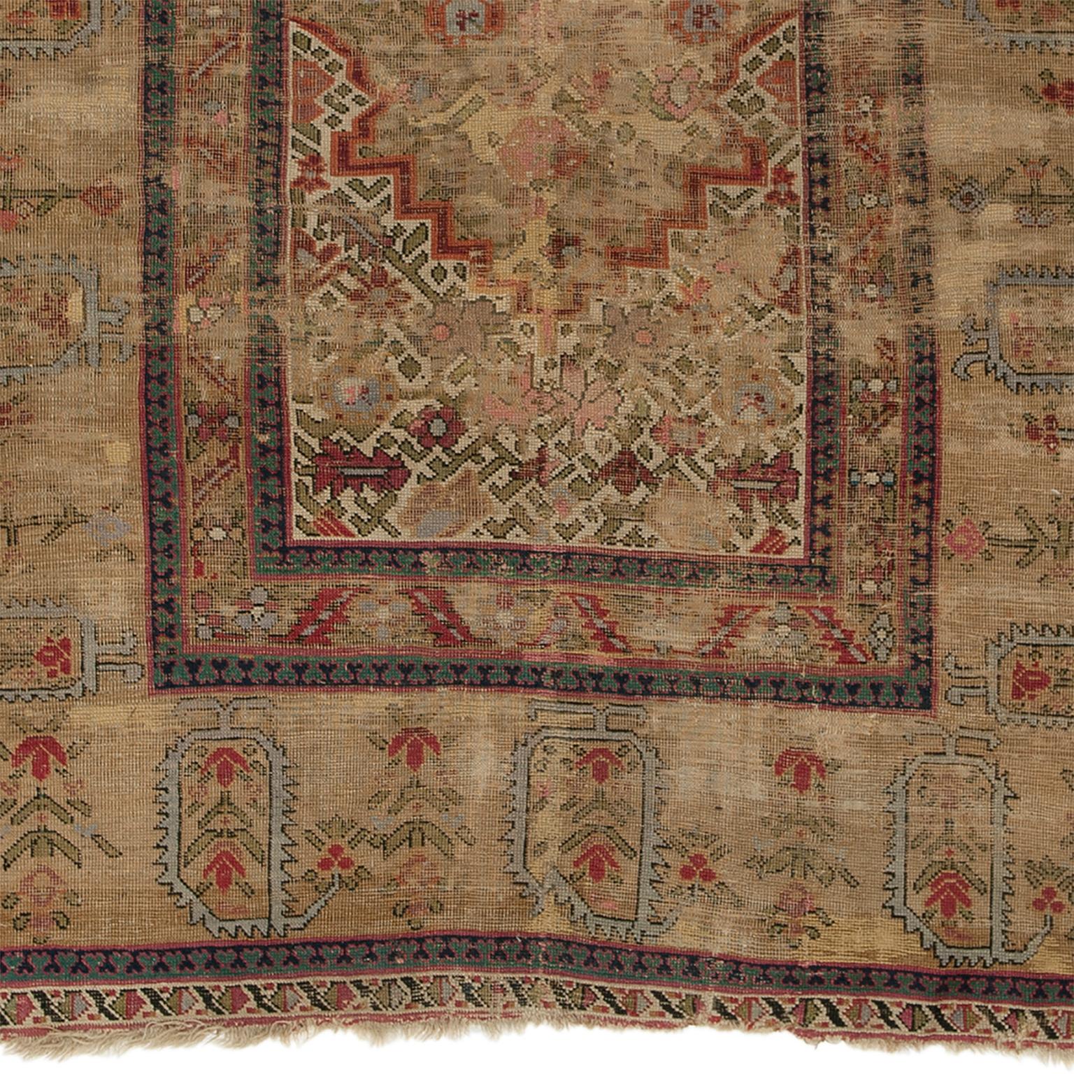 Late 19th Century Caucasian Karabagh Rug In Good Condition In New York, NY