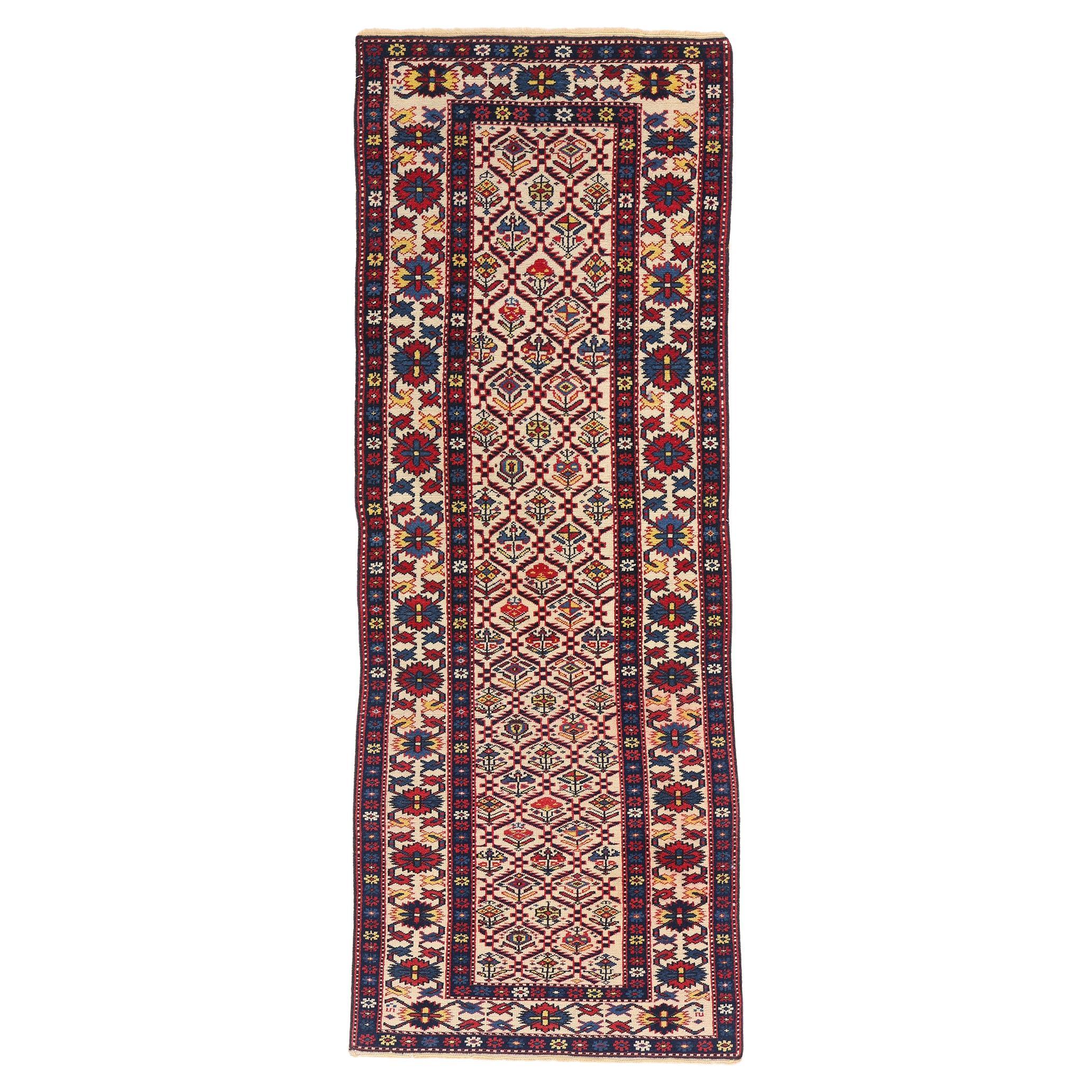 Late 19th Century Caucasian Shirvan Carpet with Modern Style