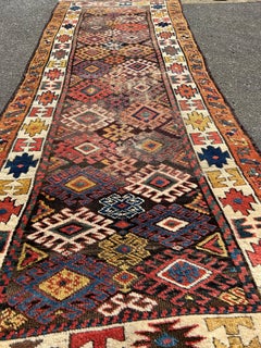 Late 19th Century Caucasus Runner Character In Hues Of Browns, Rusts & Ochre